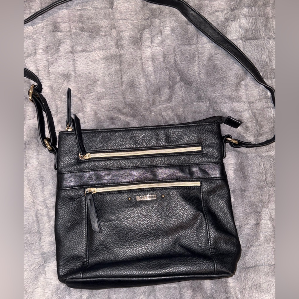 Black Leather Crossbody Bag